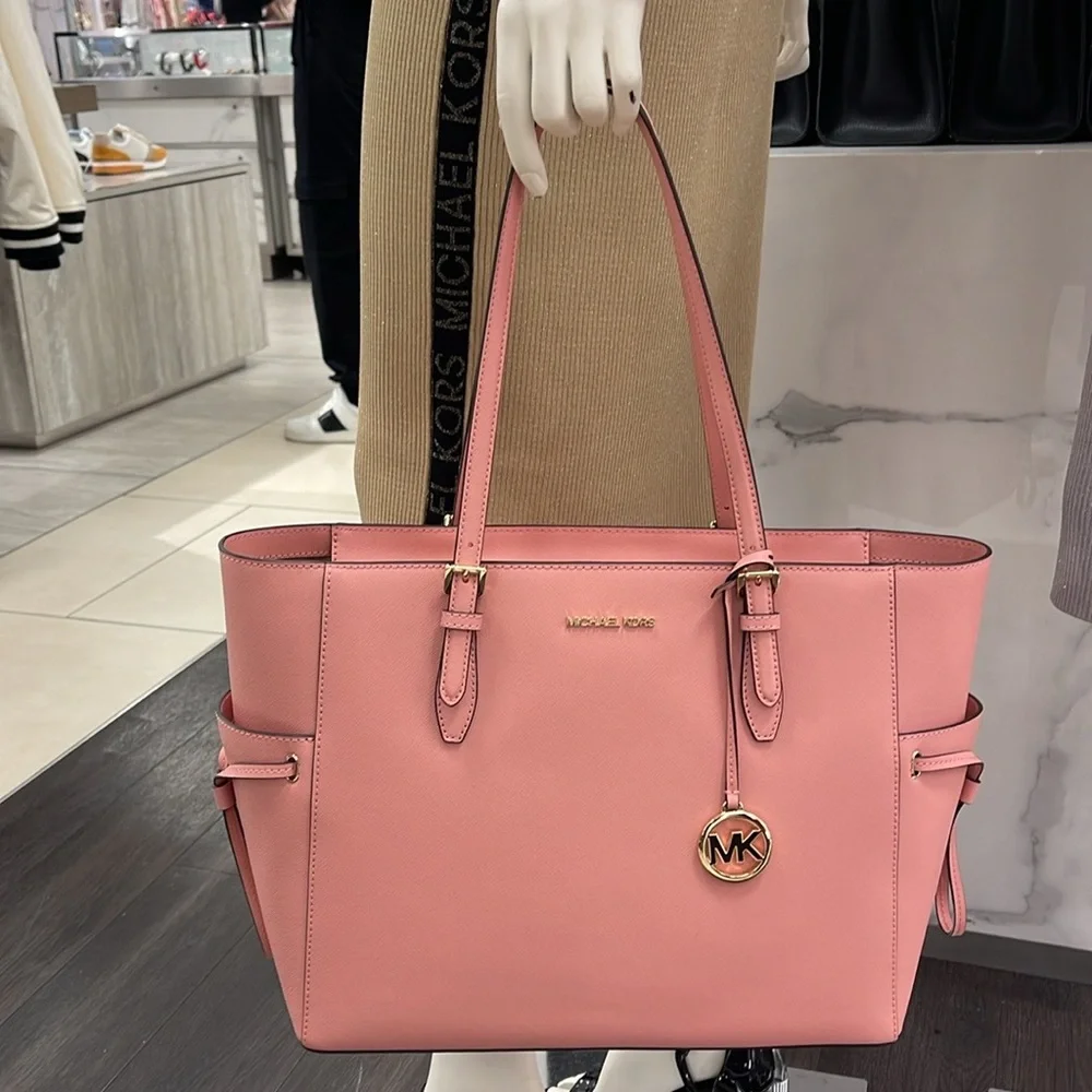 MICHAEL KORS 
Gilly Large Saffiano Leather Tote Shoulder Bag 
Primrose 
NWT - Picture 9 of 16